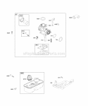 Carburetor Fuel Supply Diagram and Parts List for 120L02-1068-F1  Briggs and Stratton Engine